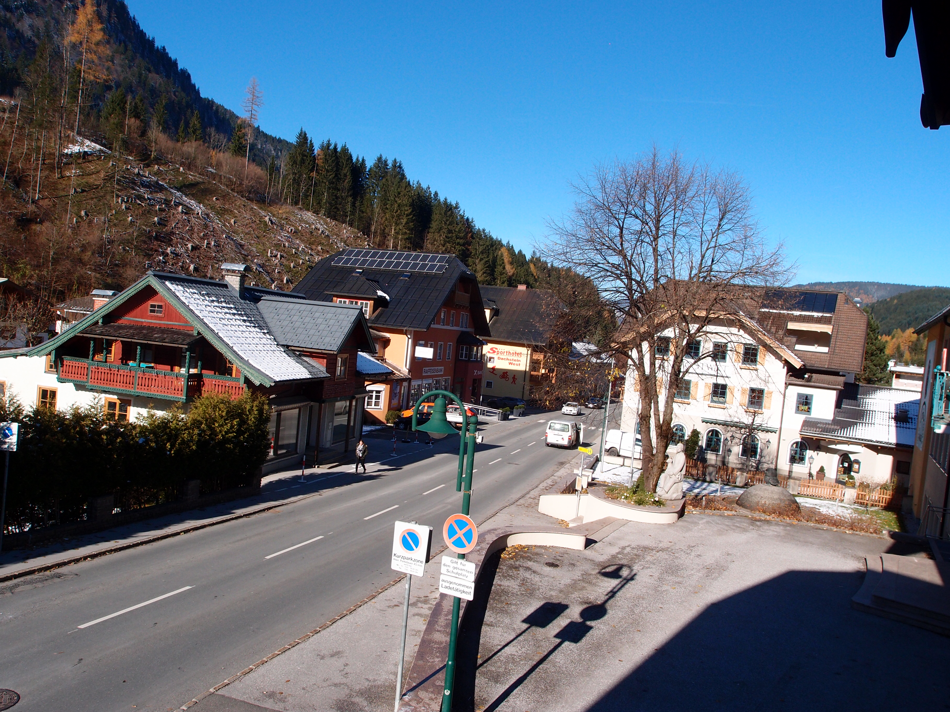 Blick ins Ortzentrum vom Wohnbereich aus | Ferienwohnung Krämerhaus